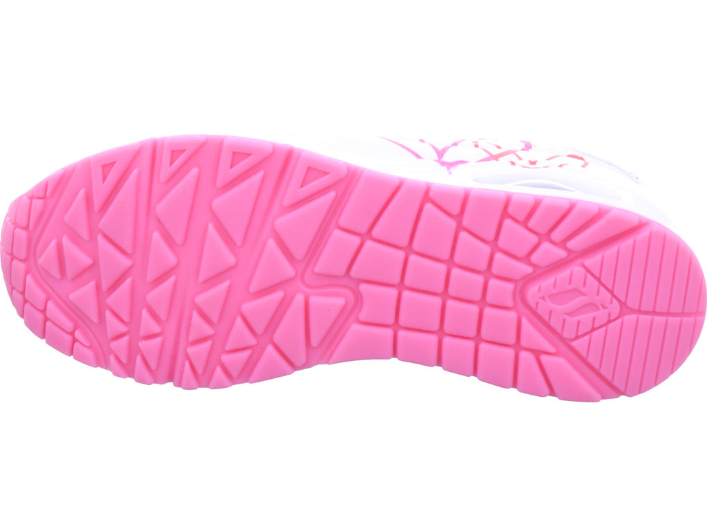 SKECHERS Damen Sneaker Uno-Twin Hearts in weiß