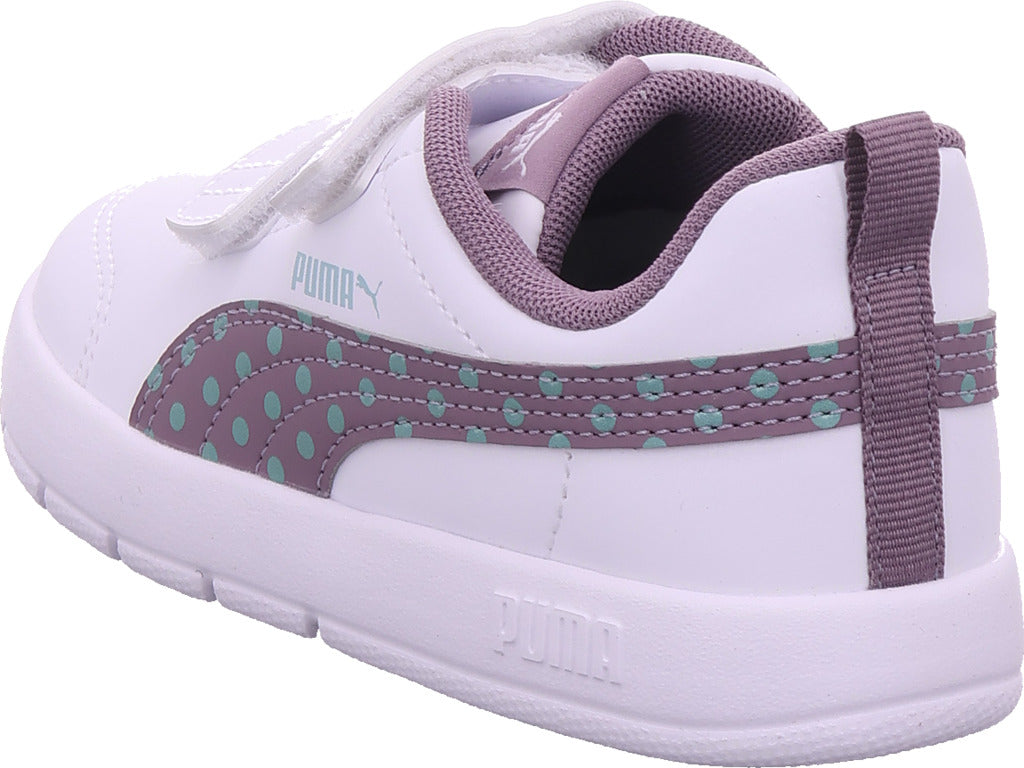 Dívčí tenisky Puma Courtflex V3 Dotty V v bílé barvě
