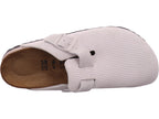 Birkenstock Damen Pantolette Boston Leve Corduroy in weiß
