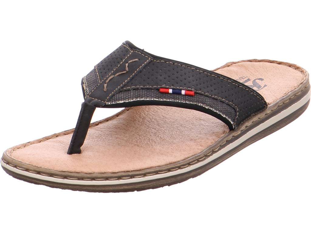 Rieker Herren Pantoffel  in schwarz