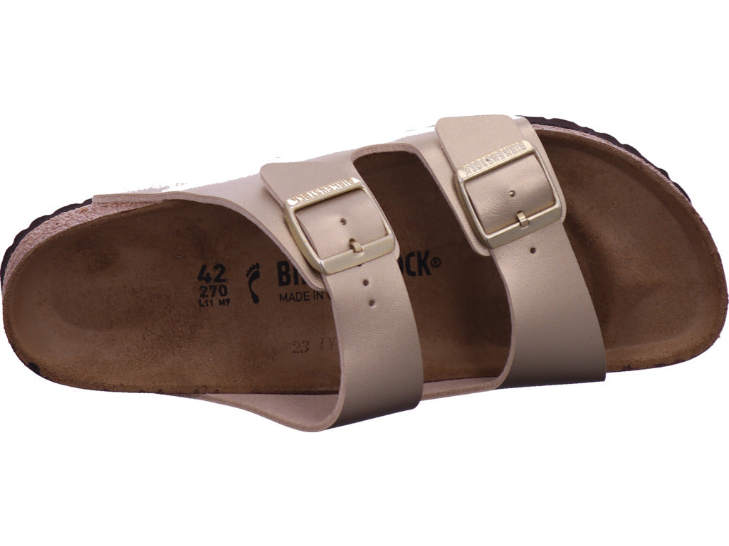 Birkenstock Damen Pantolette Arizone Bf Gold in gold