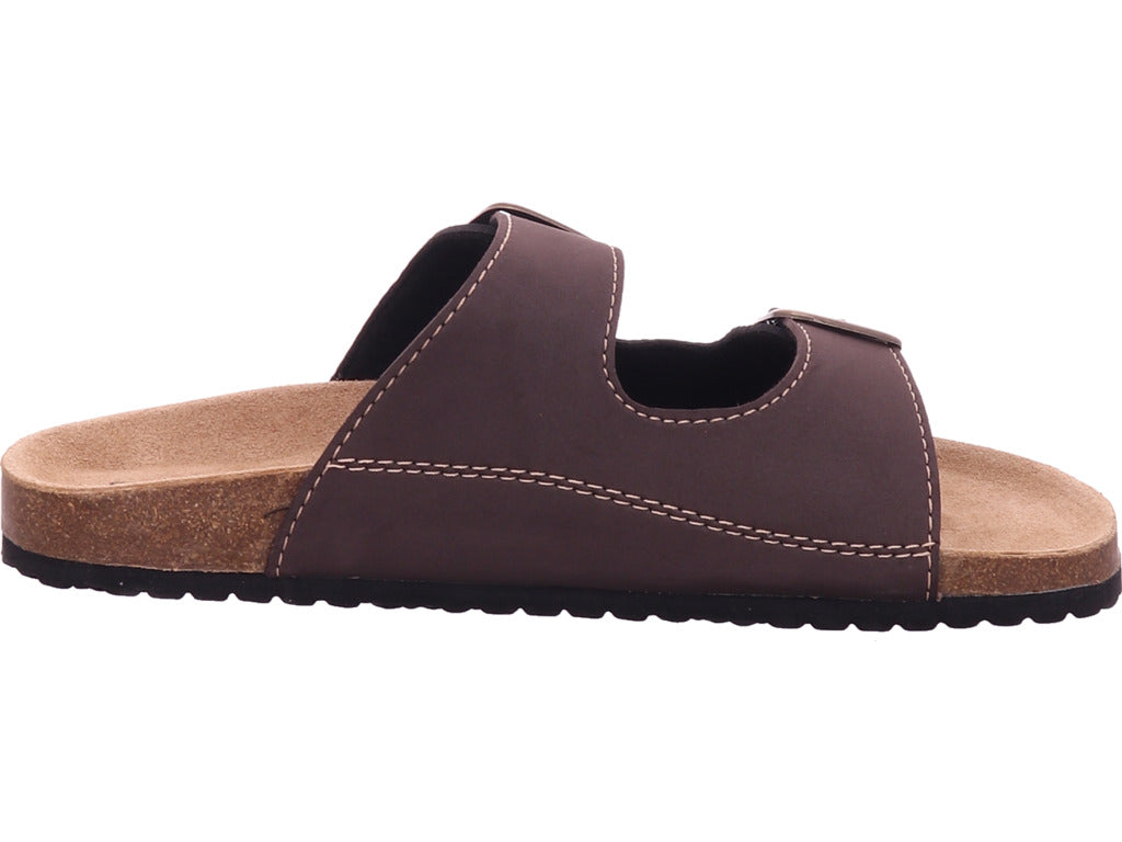 Planet Footwear Herren Pantoffel He.-Tieffussbett Pantoletten in braun