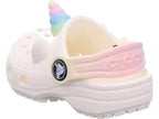 Crocs Unisex - Kinder Pantolette Classic I Am Rainbow in weiß