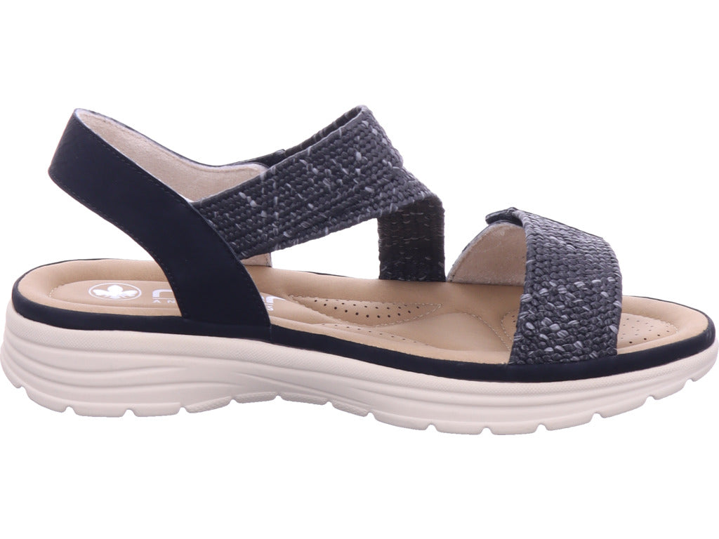 Rieker Damen Sandalette Fsk Damen Sandalen in schwarz
