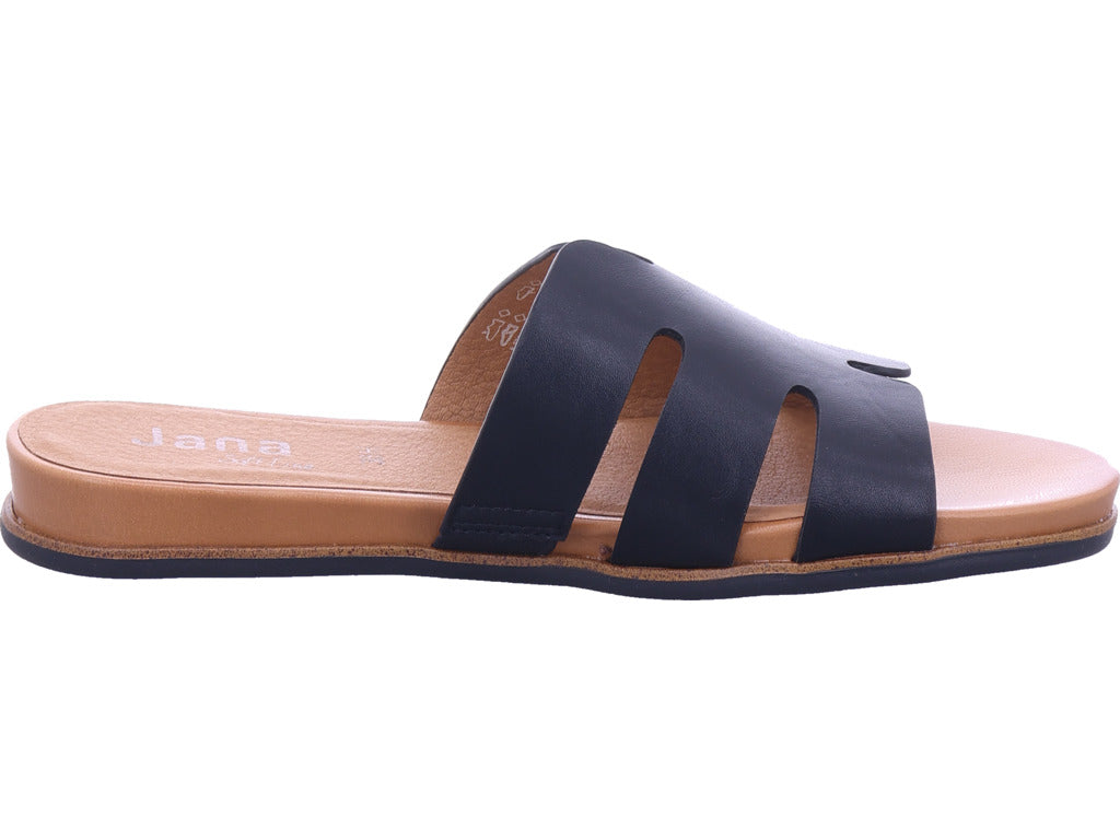 Jana Damen Pantolette  in schwarz