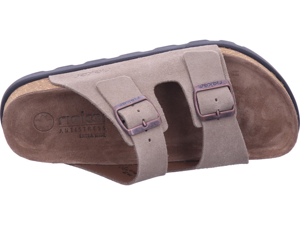 Rieker Men's Extra Wide Slippers in Beige