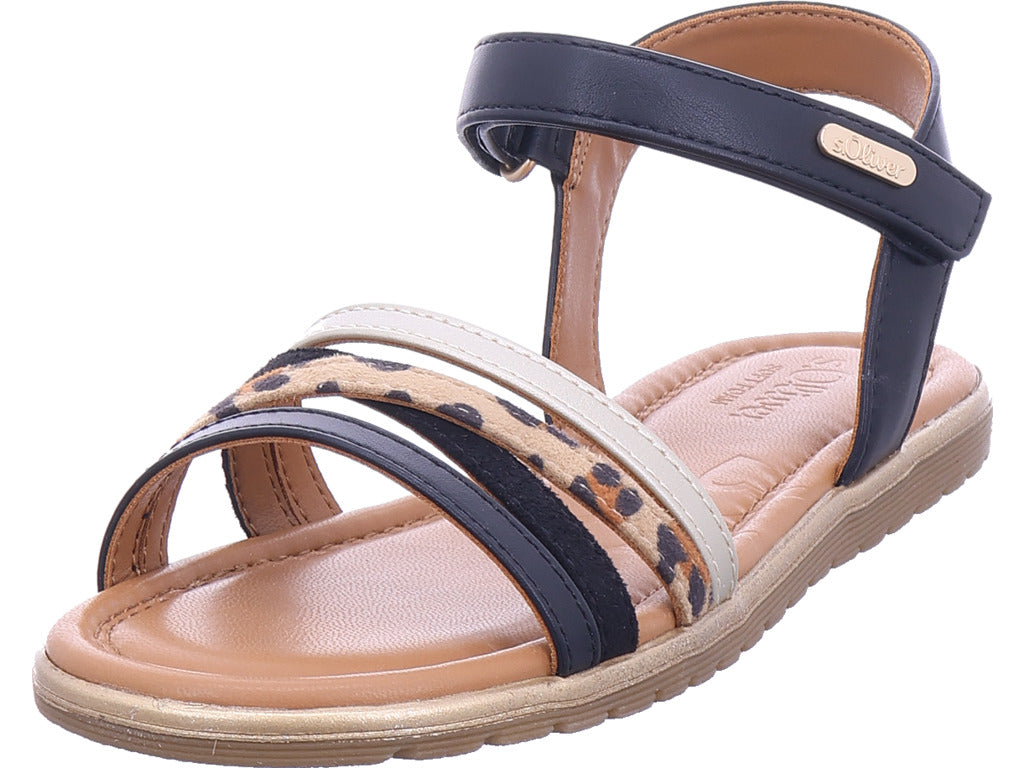 s.Oliver Mädchen Sandalette  in schwarz