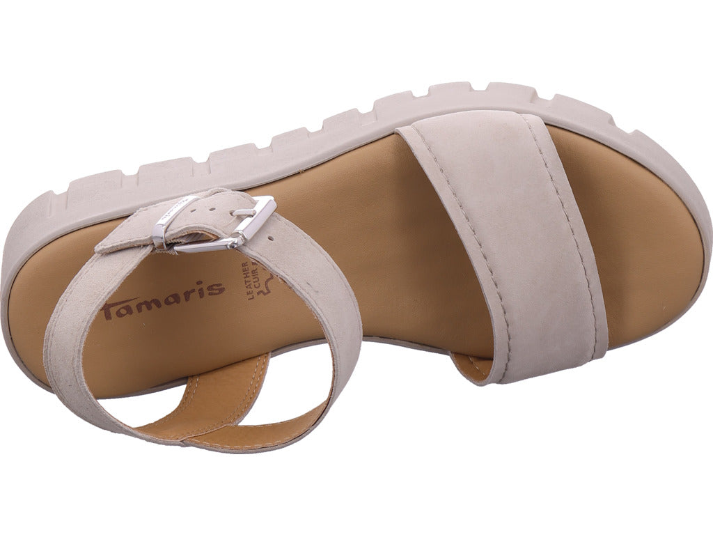 Tamaris Damen Sandalette  in sand-taupe