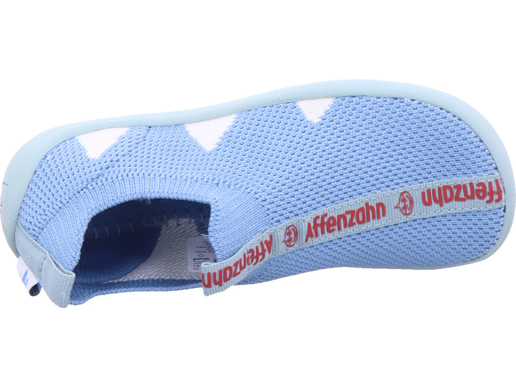 Affenzahn Jungen  Hausschuh Knit Flinky Hai in blau