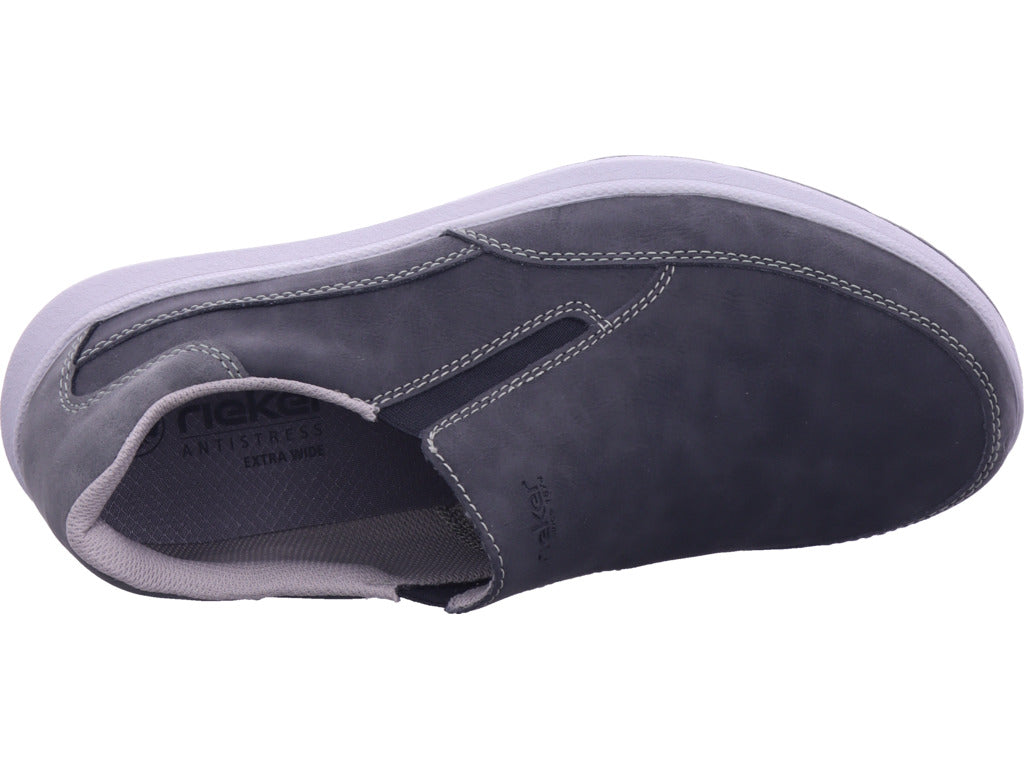 Rieker Herren Slipper Extra Weit in schwarz