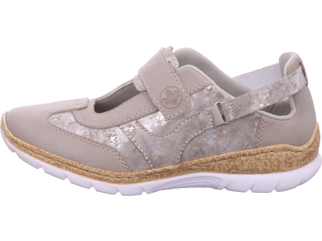 Rieker Damen Slipper Fsk Damen Halbschuhe in grau