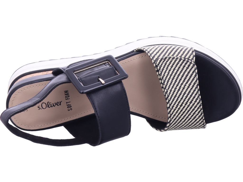 s.Oliver Damen Sandalette  in schwarz