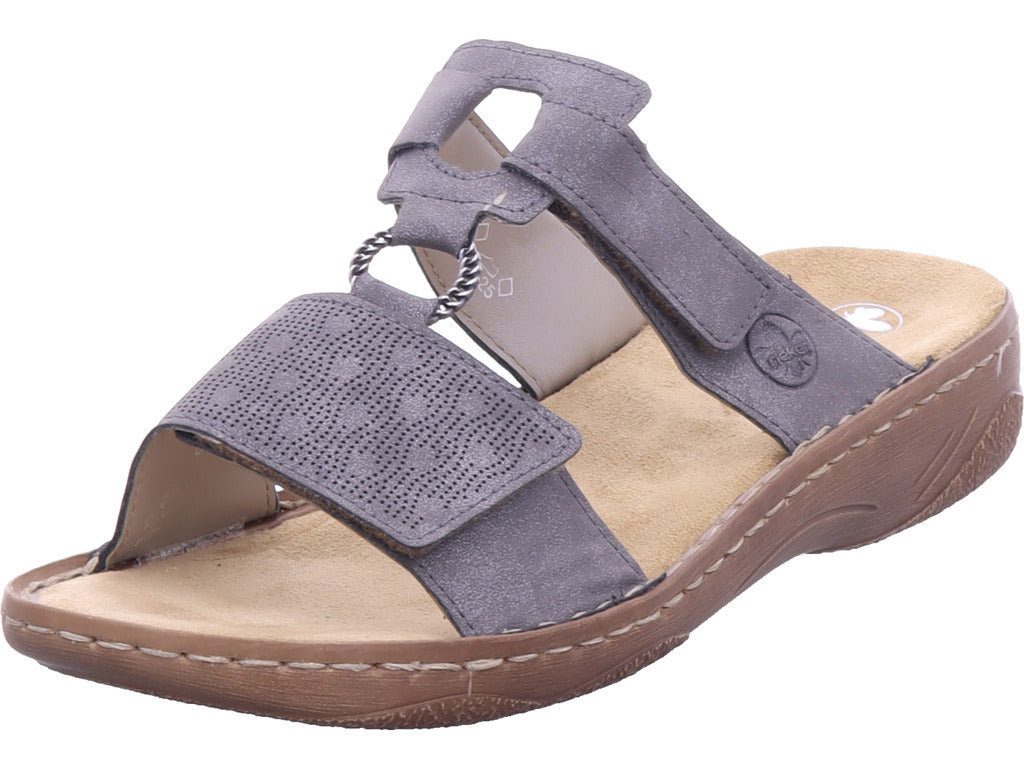 Rieker Damen Pantolette Fsk Damen Sandalen in grau
