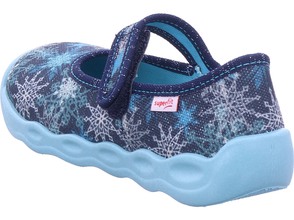 Superfit Mädchen  Hausschuh Textil \ Bubble in blau