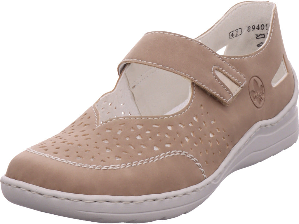 Rieker Damen Slipper Fsk Damen Halbschuhe in beige