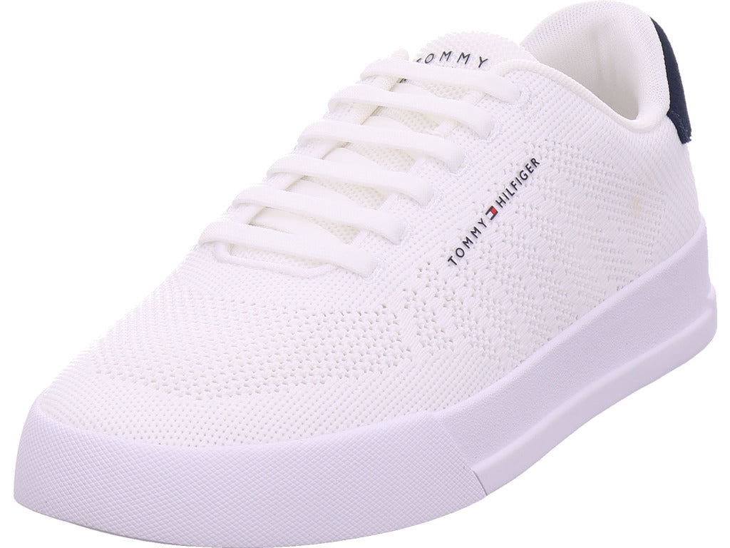 Tommy Hilfiger Herren Sneaker Th Court Knit in weiß