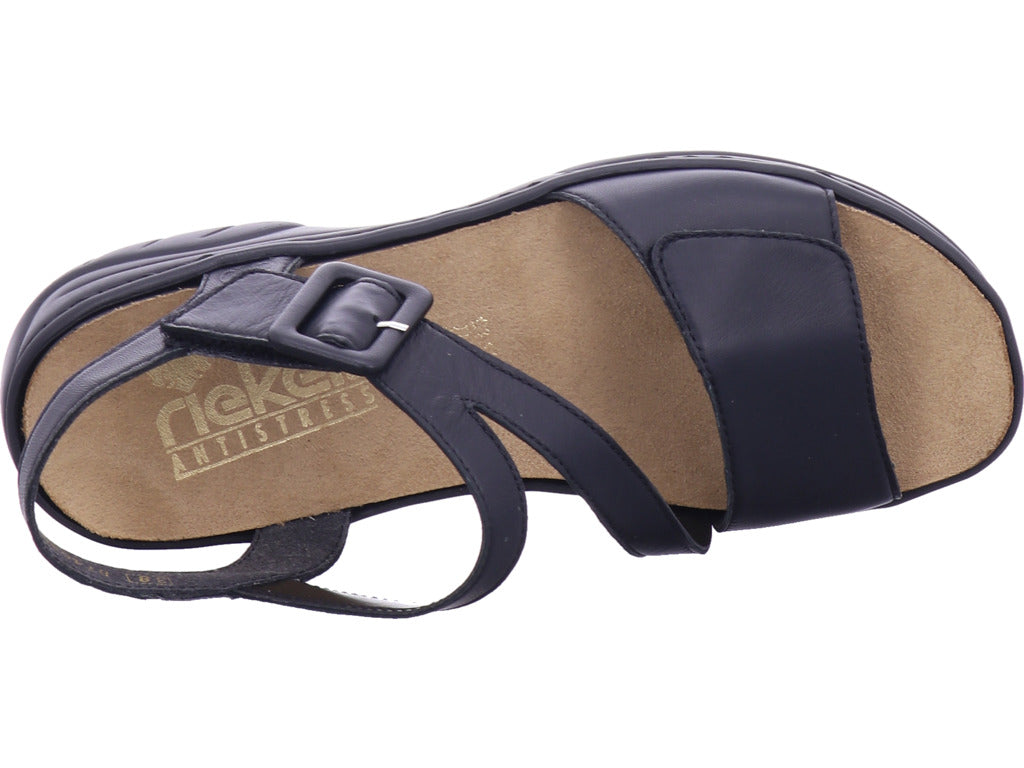 Rieker Damen Sandalette Fsk Damen Sandalen in schwarz