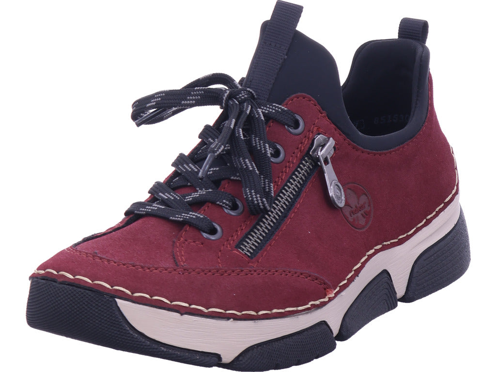 Rieker women's sneakers Hwk women's low shoes in red