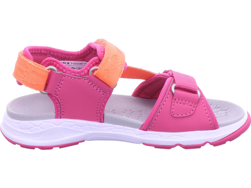 Dívčí sandály Legero, syntetické, Criss Cros v červené barvě