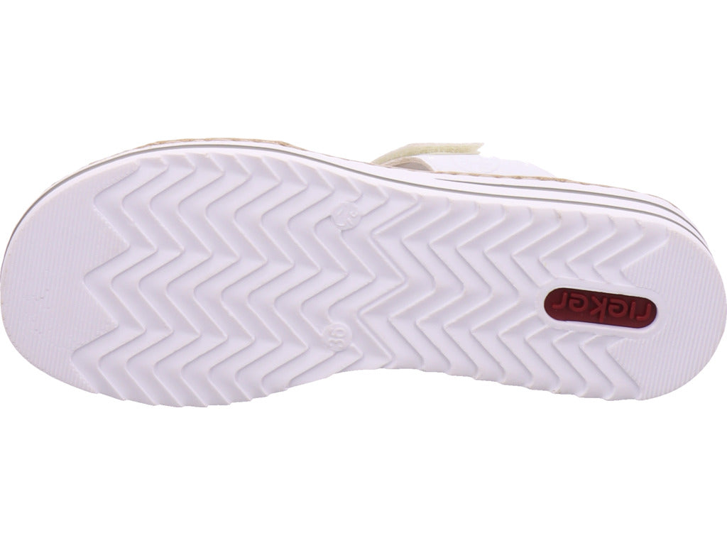 Rieker Damen Pantolette Fsk Damen Sandalen in weiß