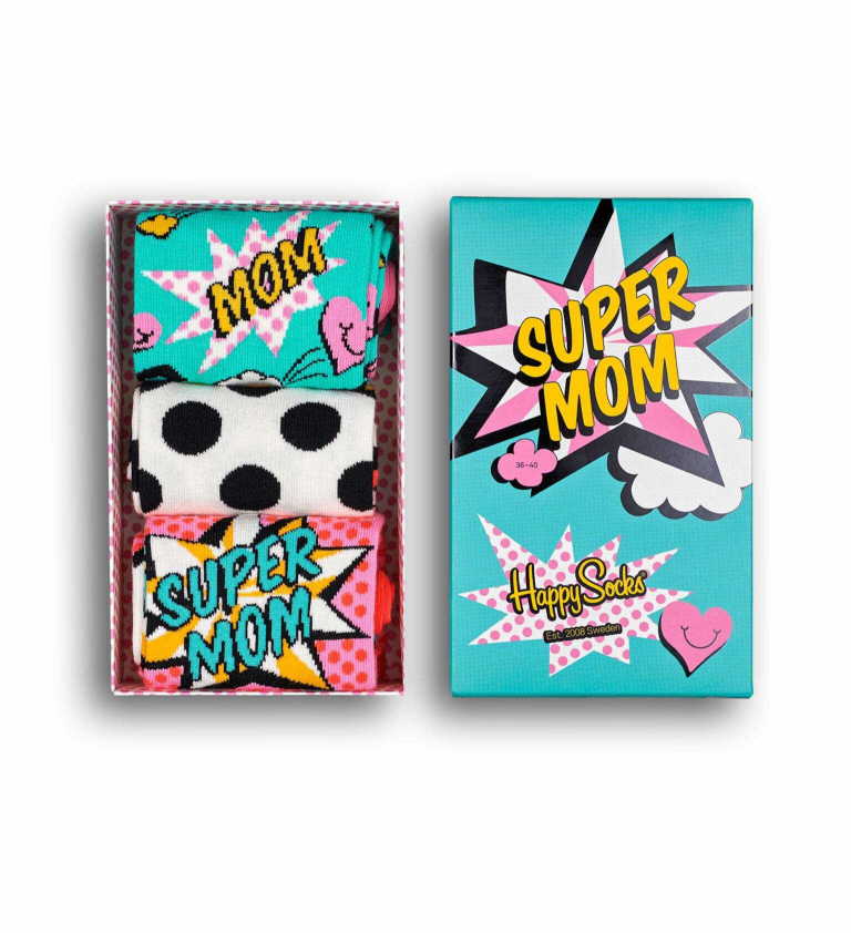 HAPPY SOCKS  Socke Mothers Day Gift Set in rot