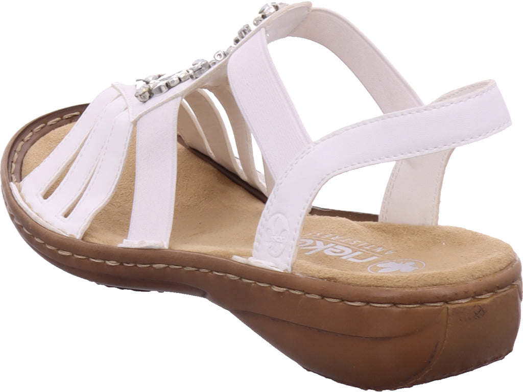Rieker Damen Sandalette Fsk Damen Sandalen in weiß