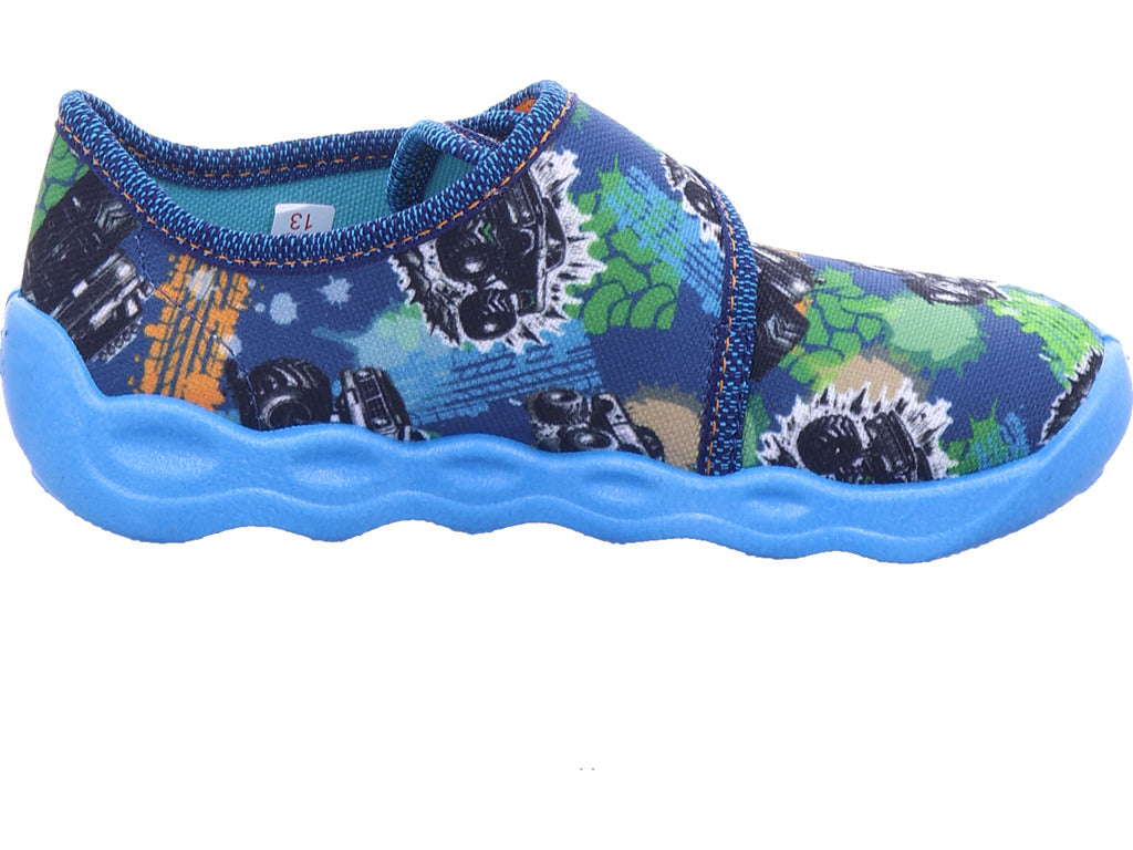 Superfit Jungen  Hausschuh Textil \ Bubble in blau