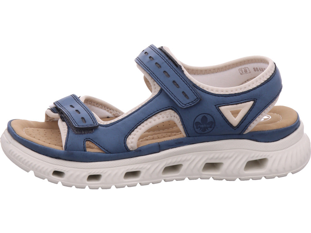 Rieker Damen Sandalette Fsk Damen Sandalen in blau