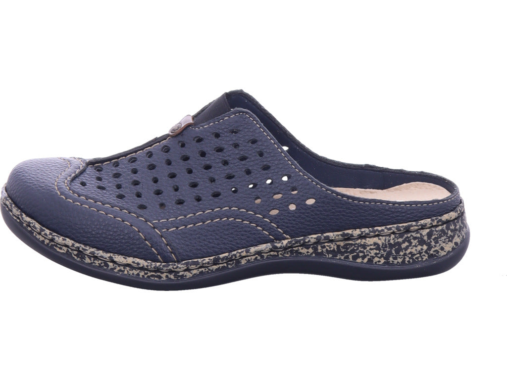Rieker Damen Sabot Fsk Damen Halbschuhe in blau