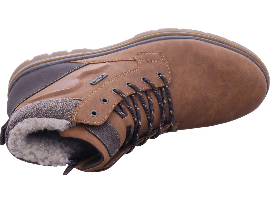 Rieker men's lace-up boots Hwk men's boots in brown