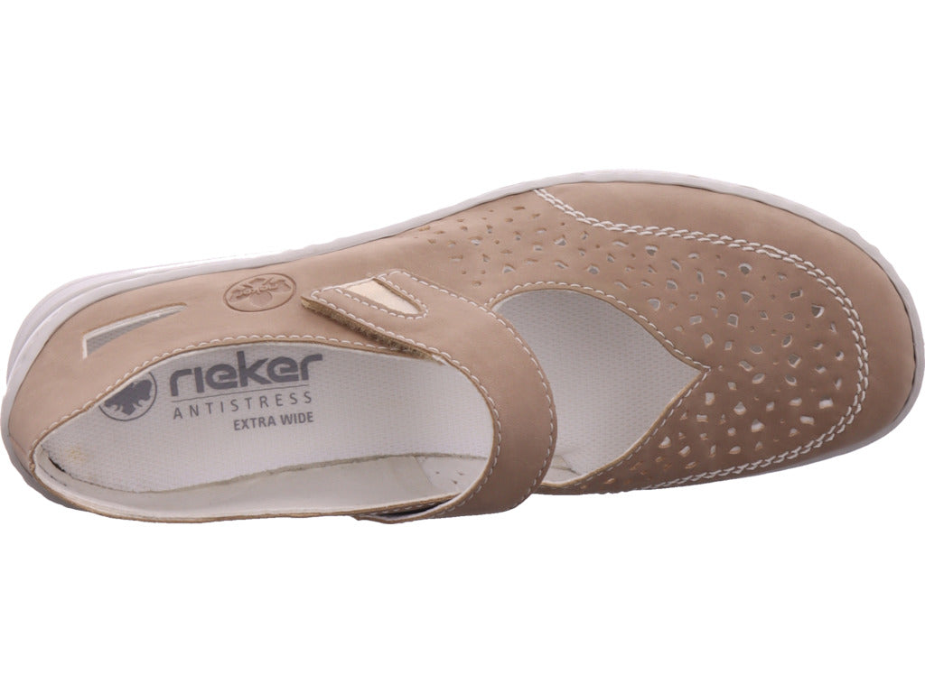 Rieker Damen Slipper Fsk Damen Halbschuhe in beige