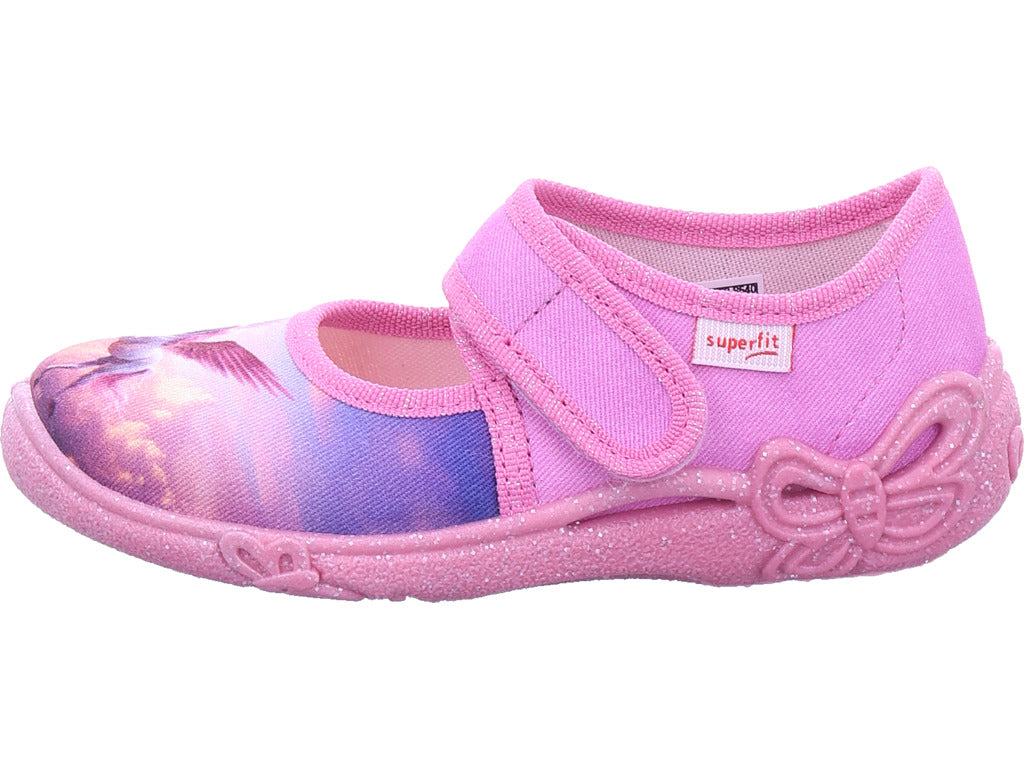 Dívčí pantofle Legero, textilní pantofle, Belinda v růžové barvě