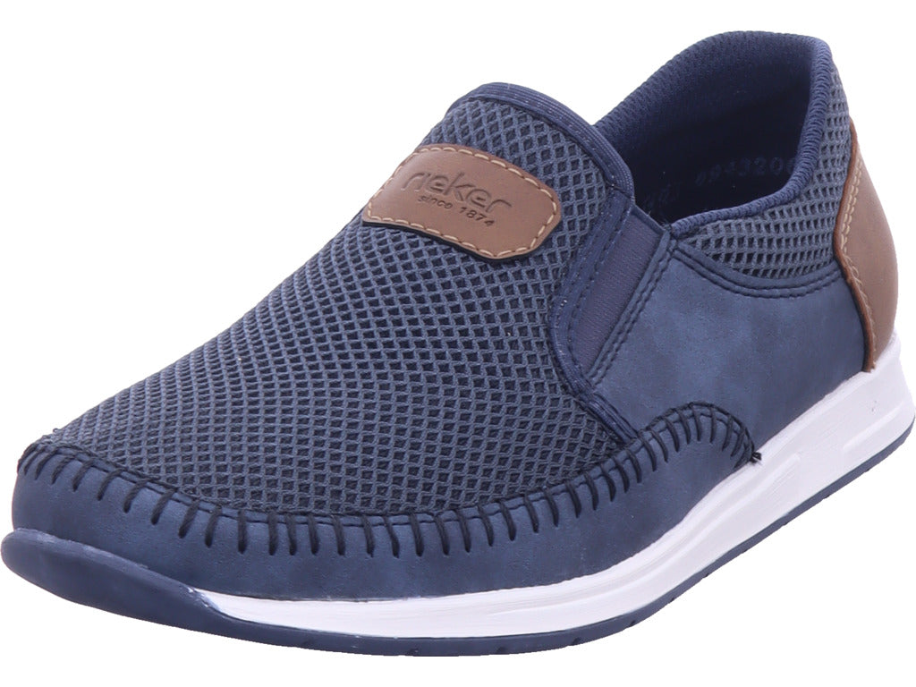 Rieker Herren Slipper Fsk Herren Halbschuhe in blau