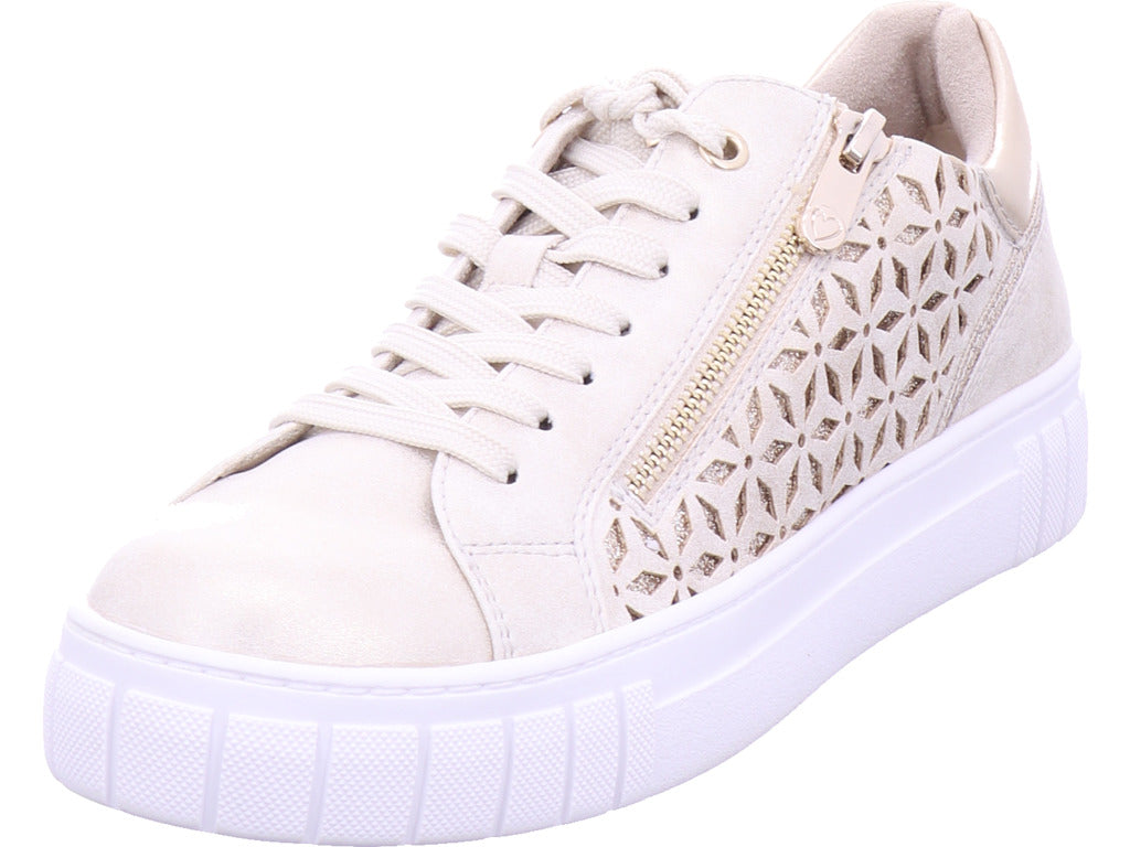 Marco Tozzi women's sneakers in gold