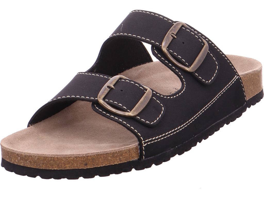 Planet Footwear  Pantoffel He.-Tieffussbett Pantoletten in schwarz