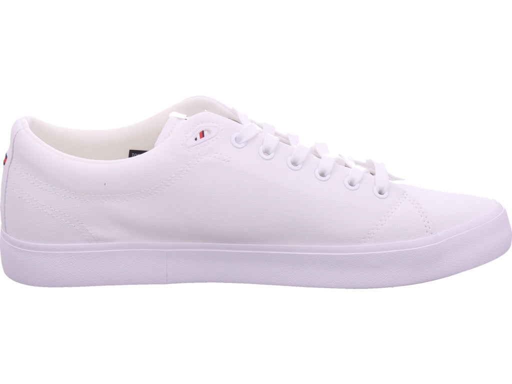 Tommy Hilfiger Herren Halbschuh Th Hi Vulc Low in weiß