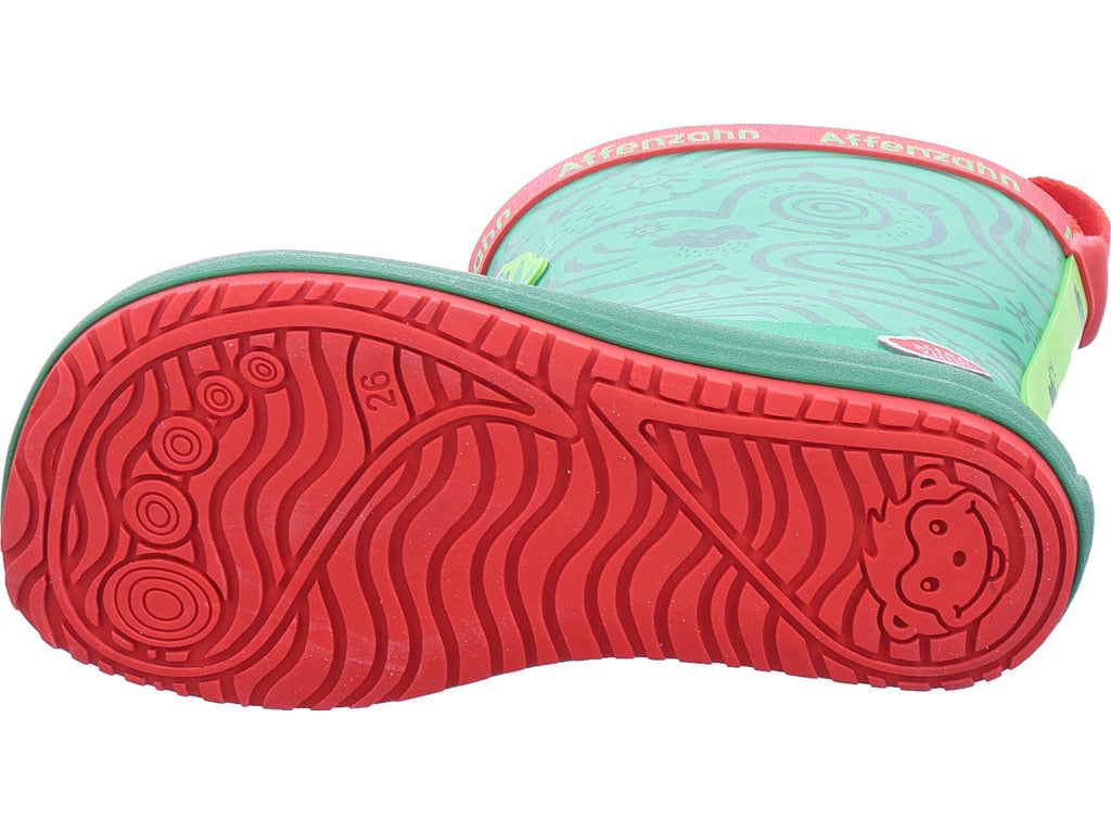 Affenzahn Jungen Gummistiefel Rainboot Vegan Plashy Frog in grün