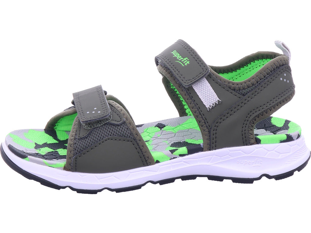 Dívčí sandály Legero, syntetické, Criss Cros v zelené barvě