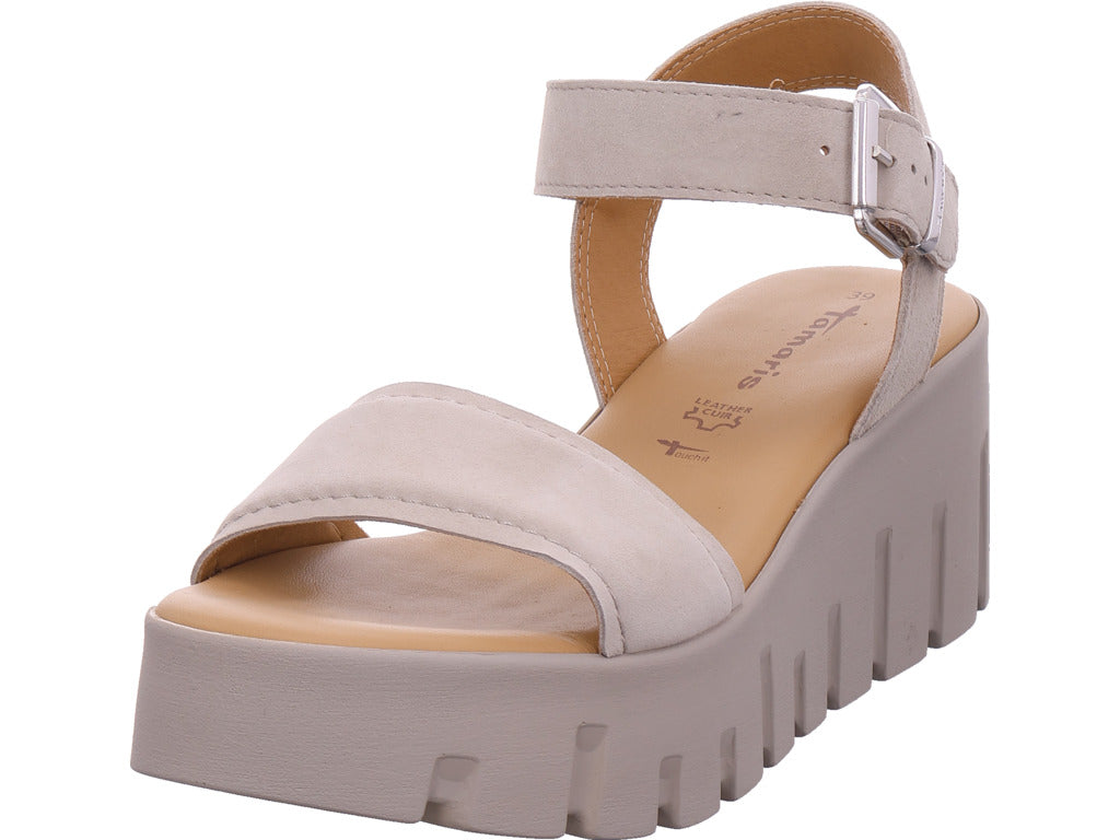 Tamaris Damen Sandalette  in sand-taupe