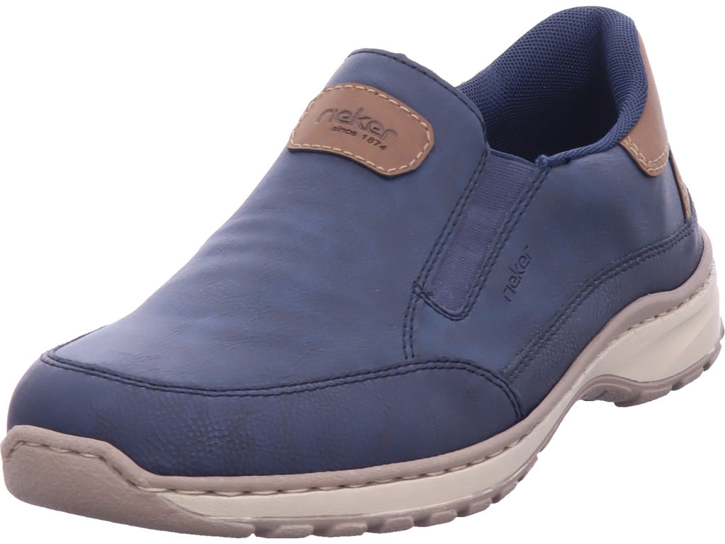 Rieker Herren Slipper Fsk Herren Halbschuhe in blau