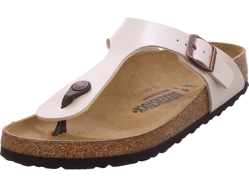 Birkenstock Damen Pantolette Gizeh Birko-Flor in weiß