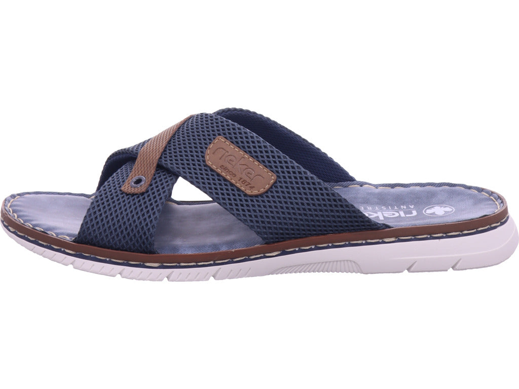 Rieker Herren Pantoffel Fsk Herren Sandalen in blau