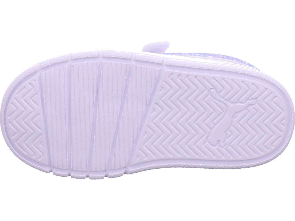 Dívčí nízké boty Puma Courtflex V3 Dotty V Inf v bílé barvě