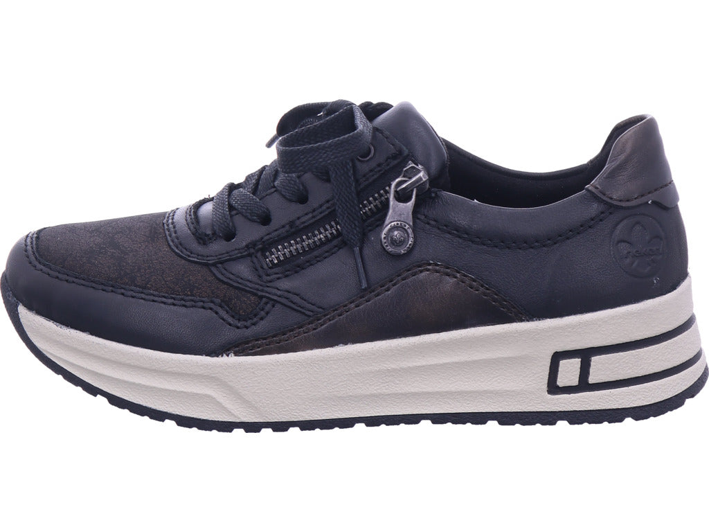 Rieker women's Hwk women's low shoes in black