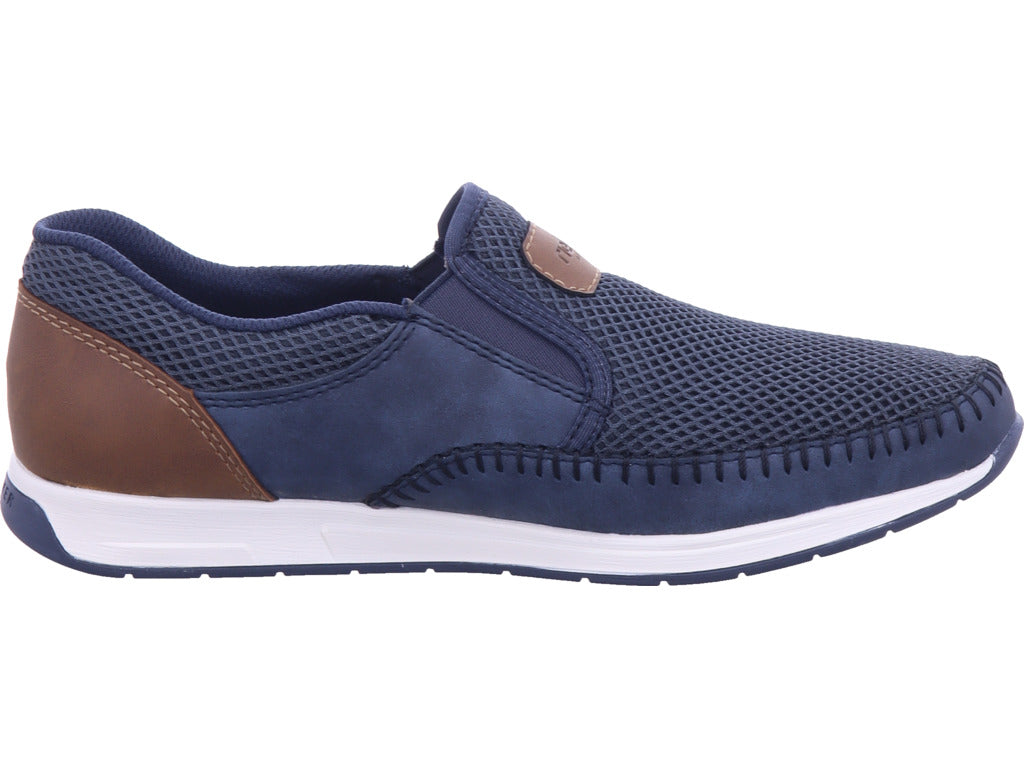 Rieker Herren Slipper Fsk Herren Halbschuhe in blau