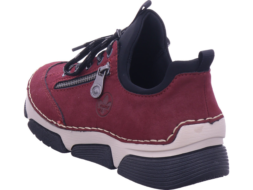 Rieker women's sneakers Hwk women's low shoes in red