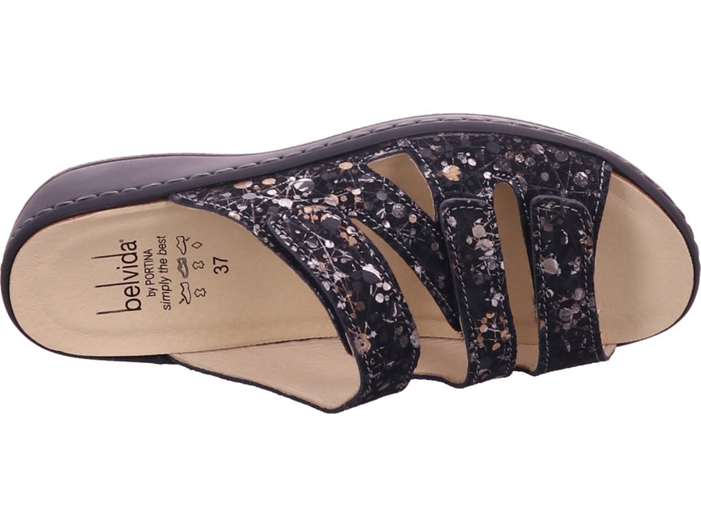 Belvida Damen Pantolette  in schwarz