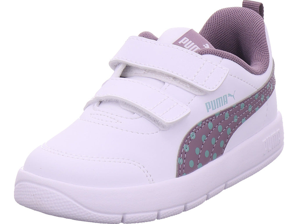 Dívčí tenisky Puma Courtflex V3 Dotty V v bílé barvě