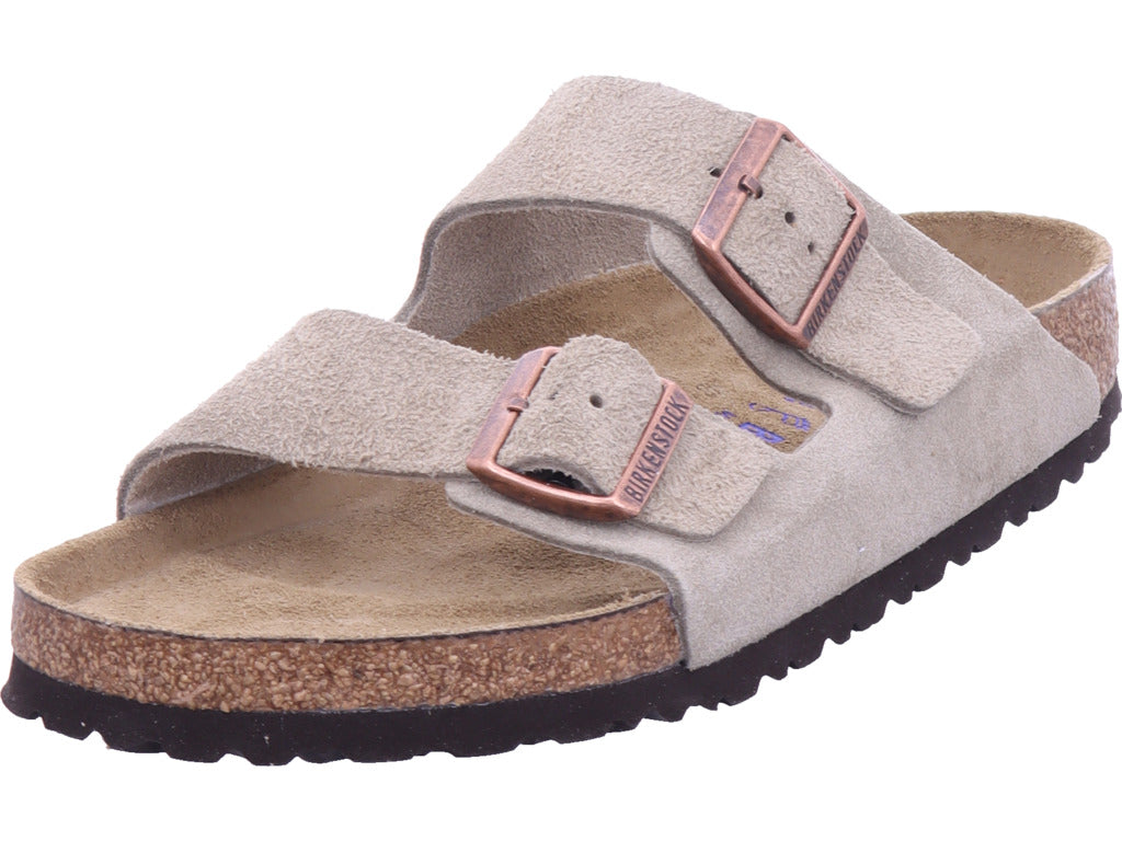 Birkenstock Herren Pantoffel Arizona Soft Footbed in beige