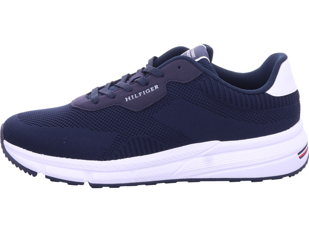 Tommy Hilfiger Herren Sneaker Lightweight Rwb Knit in blau